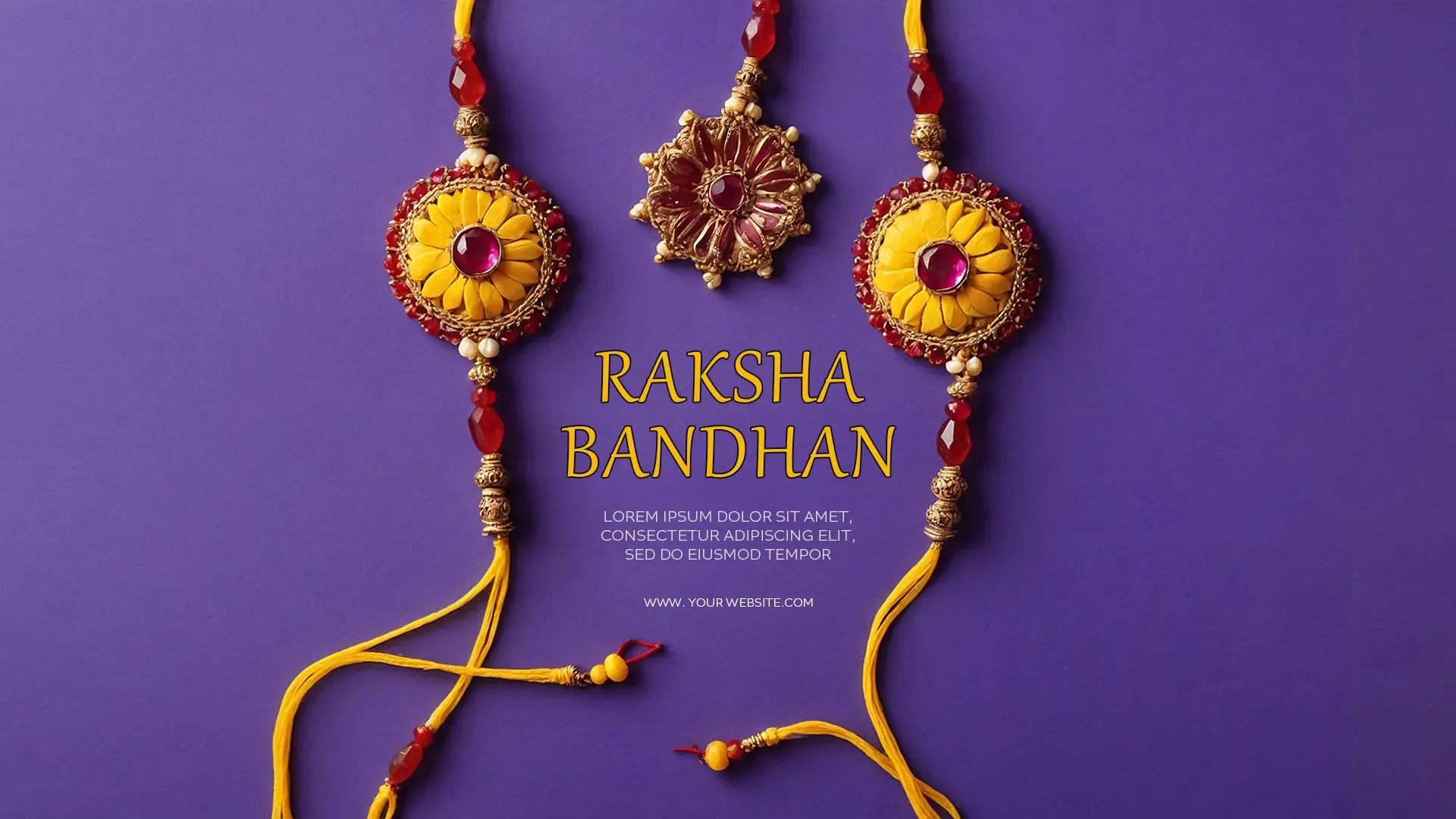 Sophisticated Raksha Bandhan Wishes with Jewel-Toned Rakhis Card